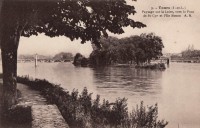 Saint-Cyr-sur-Loire - Paysage sur la Loire, vers le pont de St-Cyr et l'île Simon.