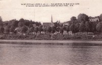Saint-Cyr-sur-Loire - Vue générale, le quai et la Loire à l'ancien gué qui autrefois reliait les deux rives.