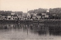 Saint-Cyr-sur-Loire - La Loire, le bourg et l'église.