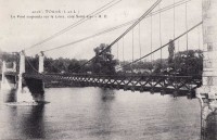 Saint-Cyr-sur-Loire - Le pont suspendu sur la Loire, côté Saint-Cyr.