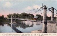 Saint-Cyr-sur-Loire - Pont Bonaparte dit Pont de fil de St-Cyr, entre Tours et l'île Simon.