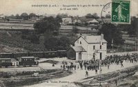 Gare de Saint-Cyr-sur-Loire / Fondettes. Inauguration de la gare du chemin de fer le 18 août 1907.