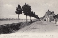 Saint-Cyr-sur-Loire - Barberonne, route nationale d'Angers à Briare - La Loire en amont du pont de la Motte.