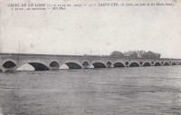 Saint-Cyr-sur-Loire - Crues de la Loire - La Loire au Pont de la Motte.