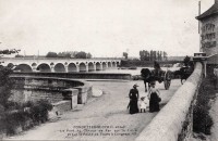 Saint-Cyr-sur-Loire - Le pont du Chemin de Fer sur la Loire et sur la route de Tours à Langeais.
