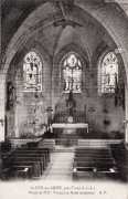 Saint-Cyr-sur-Loire - Intérieur de l'église - Voûte de 1522 - Vitraux et Autel modernes.