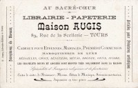 Saint-Cyr-sur-Loire - Verso - Publicité pour la maison AUGIS (Editeur de cartes postales).