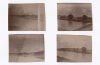 Saint-Cyr-sur-Loire - 4 petites photographies anciennes (5 x 4 cm chacune).