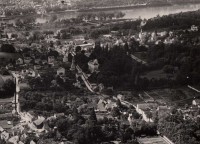 Saint-Cyr-sur-Loire - Vue aérienne - Photographie ancienne - 12.6.1928 - 16 x 22 cm - Détail.