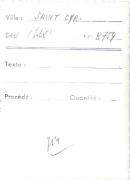 Saint-Cyr-sur-Loire - L'Eglise et le Café Tabac CRESPIN - Epreuve pour carte postale (verso).