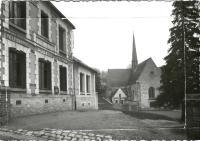 Saint-Cyr-sur-Loire - L'église, la Place et le bureau de Poste - Epreuve pour carte postale.